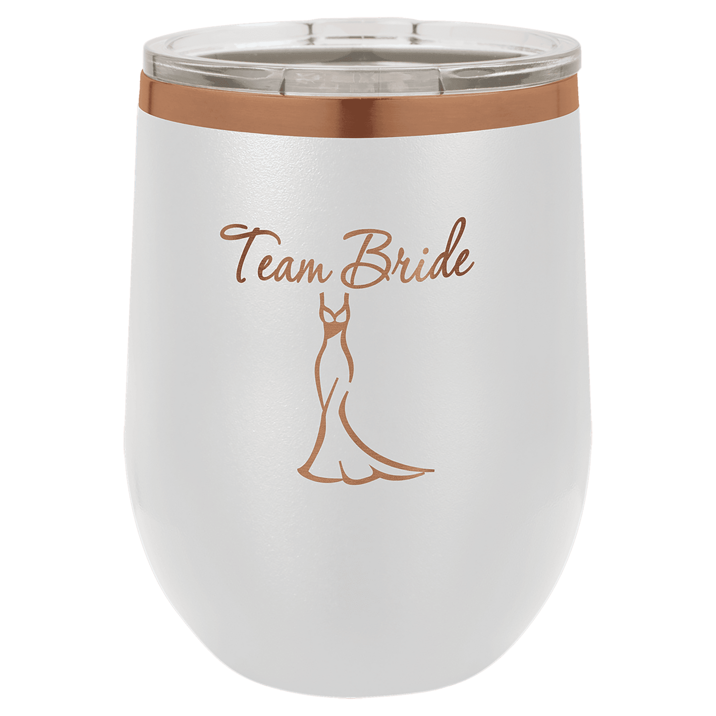 Limited Edition - 12oz Stemless Tumbler White with Gold Engraving