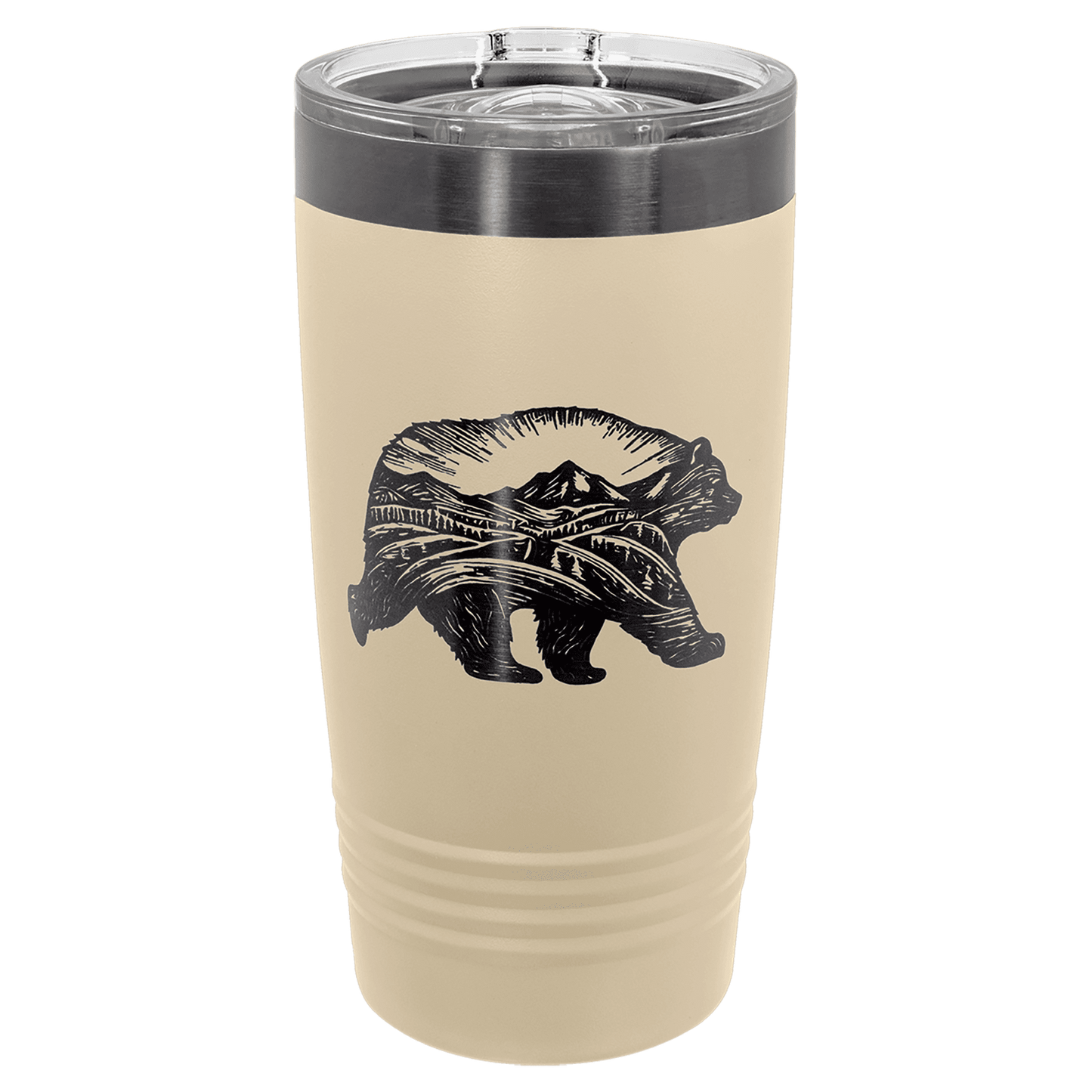 Limited Edition - 20oz Tumbler Warm Sand with Ghost Black Engraving