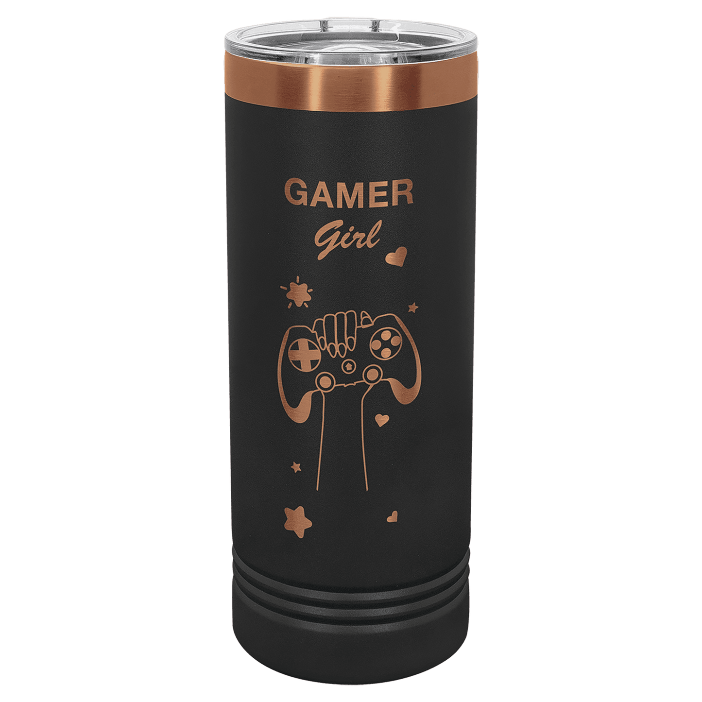 Limited Edition - 22oz Skinny Tumbler Black with Gold Engraving