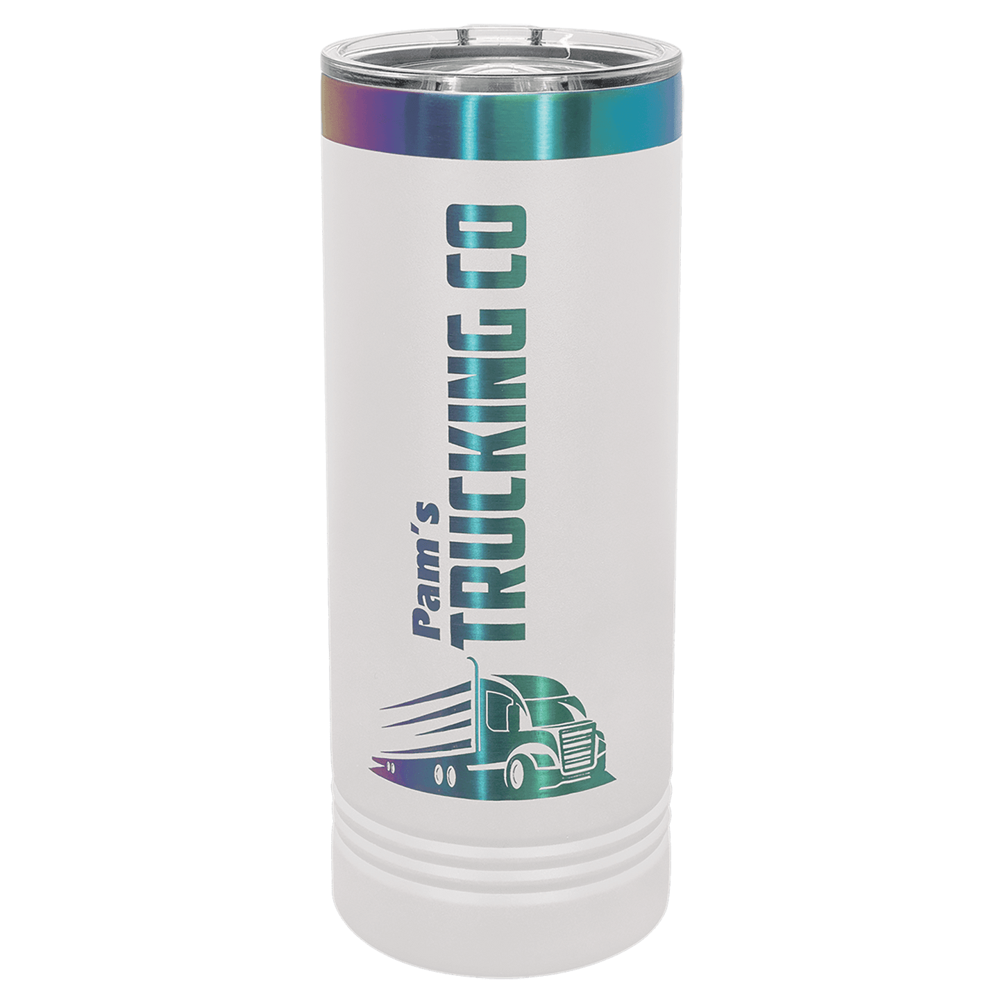 Limited Edition - 22oz Skinny Tumbler White with Prism Engraving