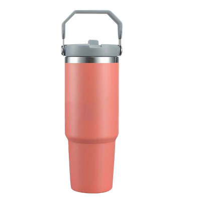 30oz Tumbler with Handle - Coral