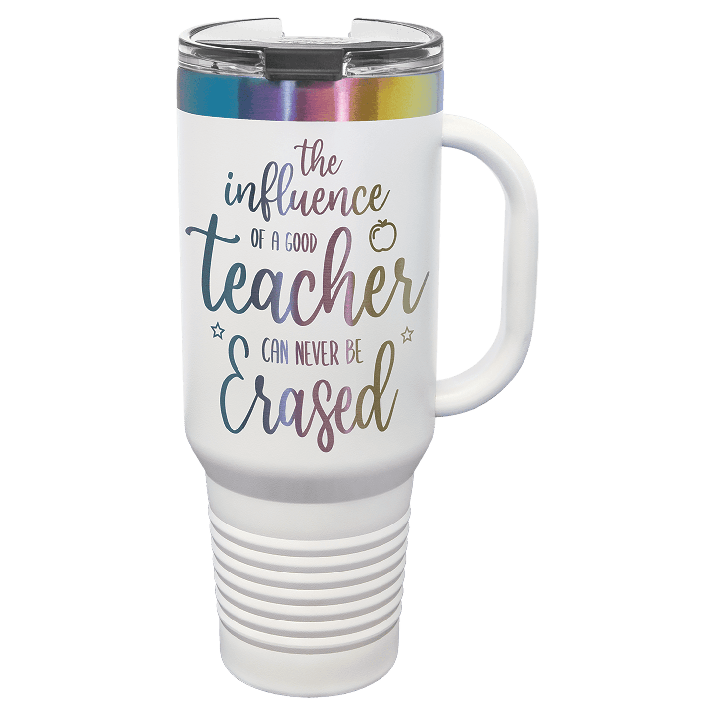 Limited Edition - 40oz Travel Mug White with Prism Engraving
