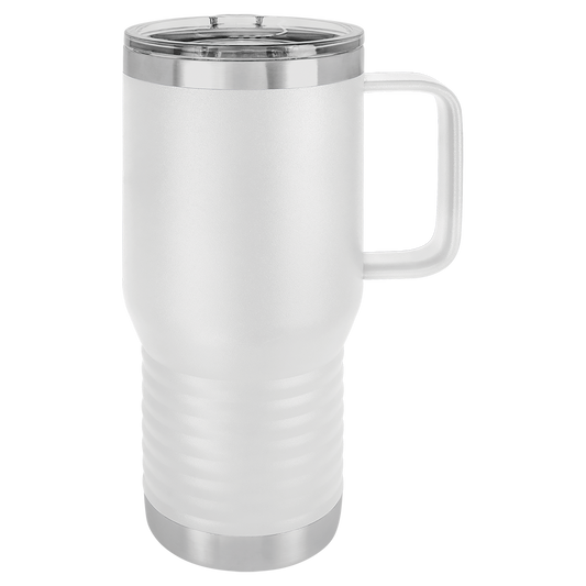20oz Slide Lid Travel Mug - White