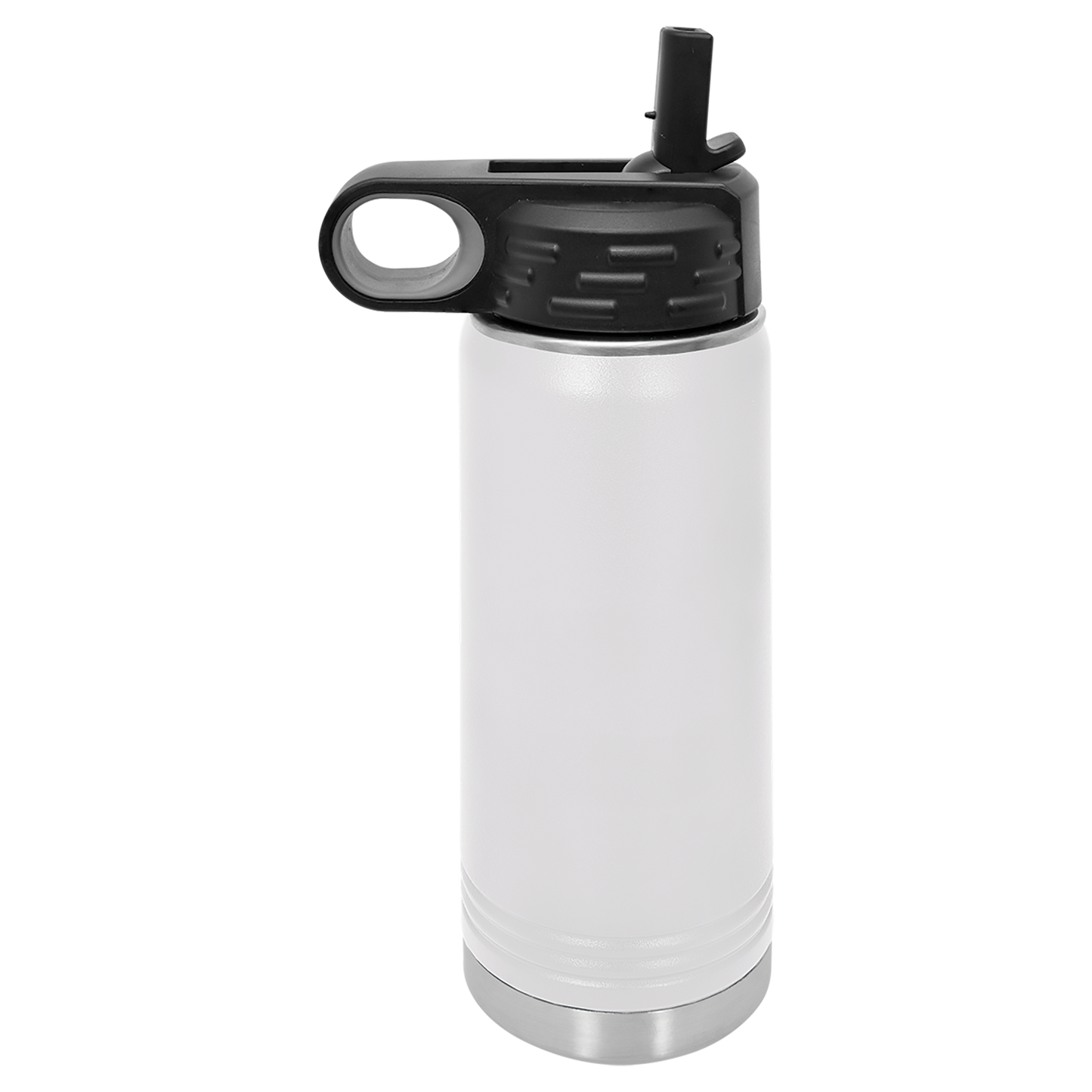 20oz Bottle with Flex Straw Lid - White