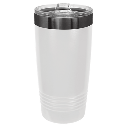 Limited Edition - 20oz Tumbler White with Ghost Black Engraving