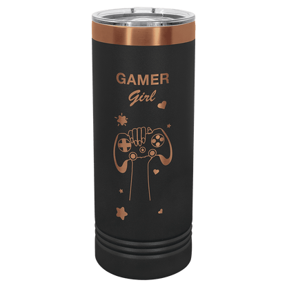 Limited Edition - 22oz Skinny Tumbler Black with Gold Engraving