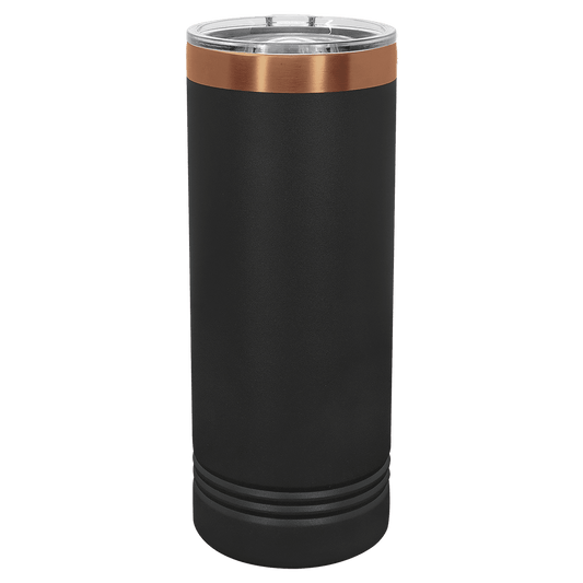 Limited Edition - 22oz Skinny Tumbler Black with Gold Engraving
