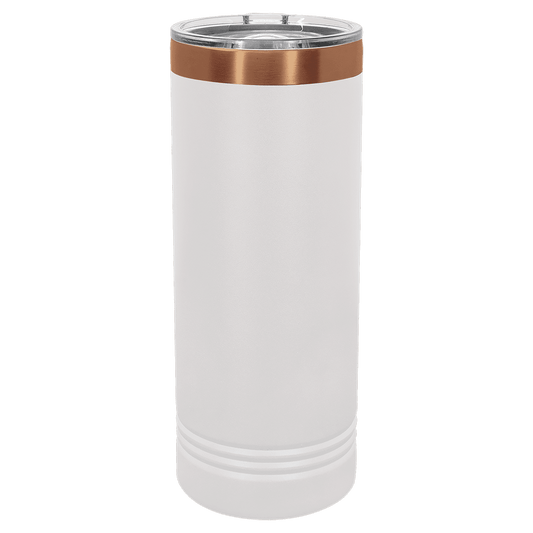 Limited Edition - 22oz Skinny Tumbler White with Gold Engraving