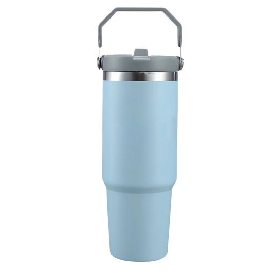 30oz Tumbler with Handle - Light Blue