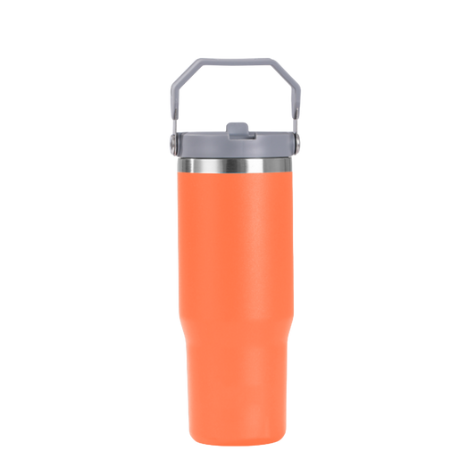 30oz Tumbler with Handle - Orange