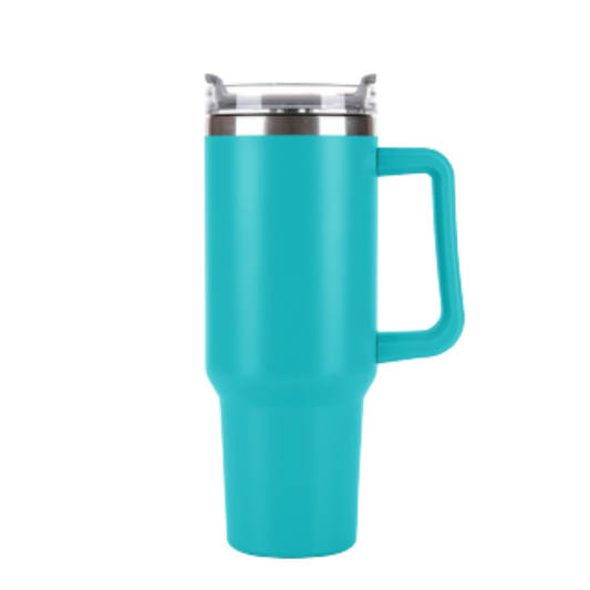 40oz Travel Mug with Handle & Straw - Dark Teal