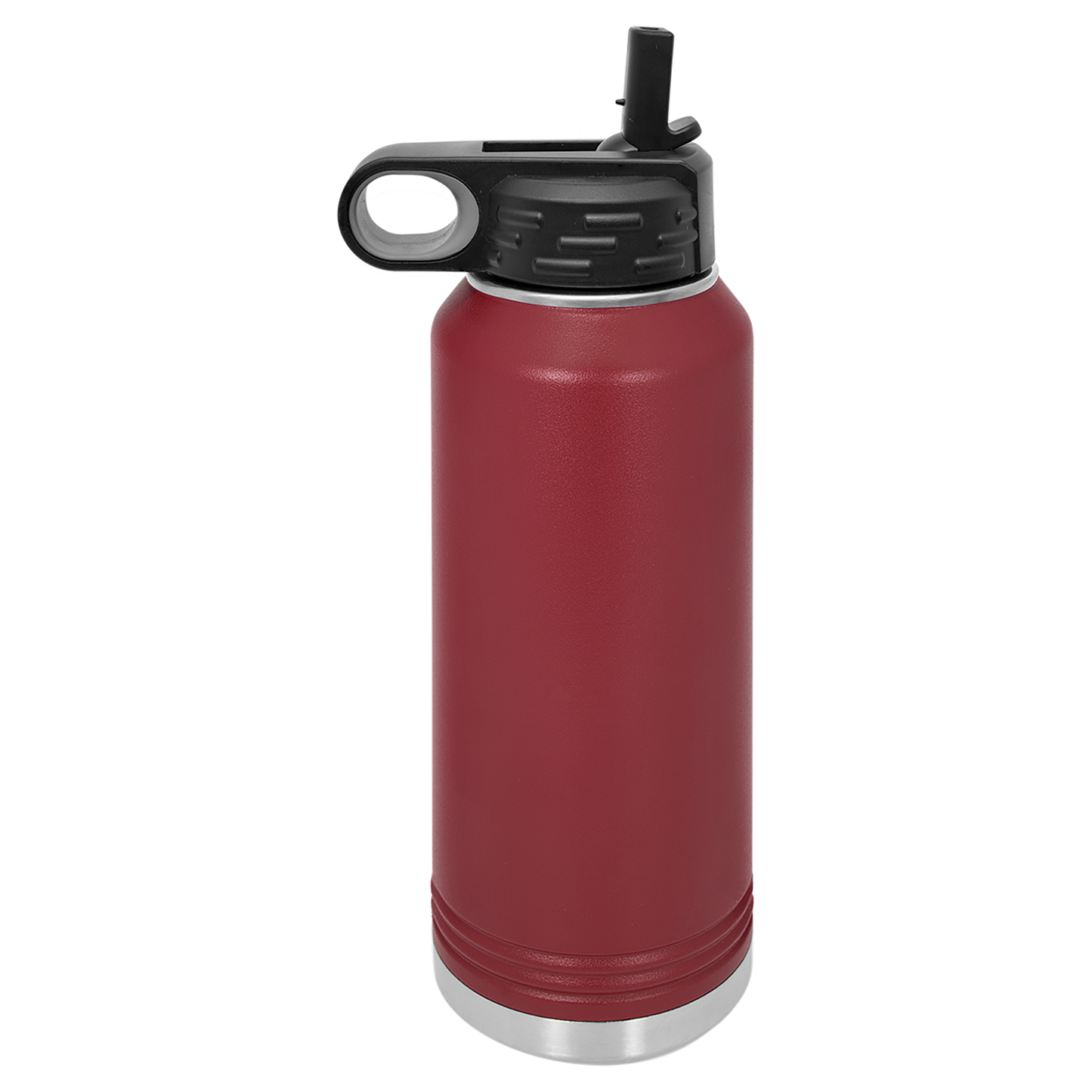 32oz Bottle with Flex Straw Lid - Maroon
